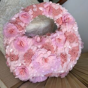 Viral Pink Sequin and Beaded Bag, NWT